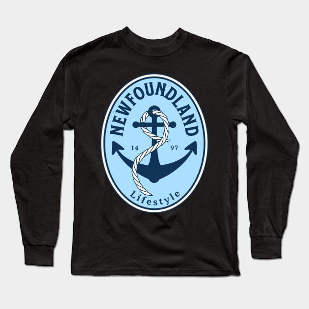 Newfoundland Nautical Lifestyle T-Shirt Long Sleeve T-Shirt by Newfoundland.com